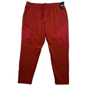 NEW Under Armour Men's Red Athletic Jogger Pants XL Loose Fit Drawstring